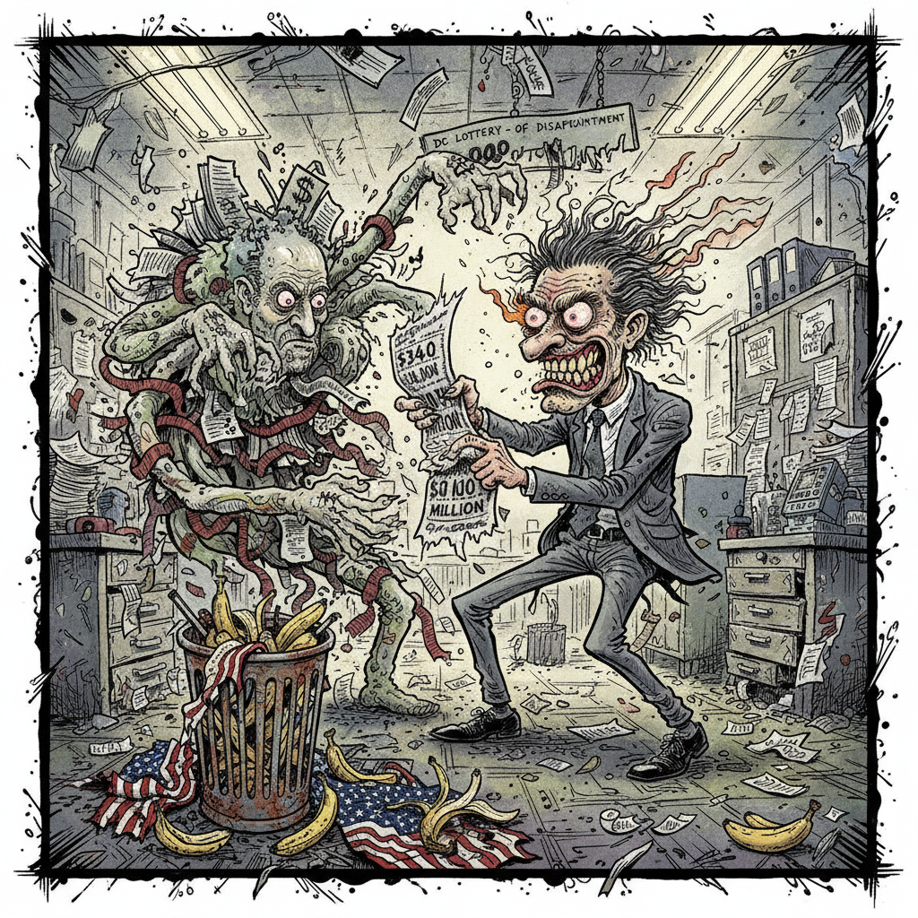 Gonzo-style illustration