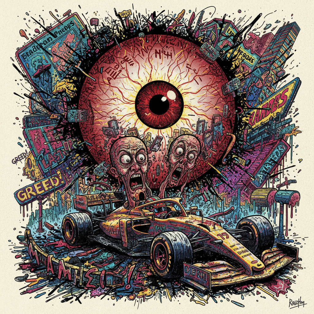 Gonzo-style illustration