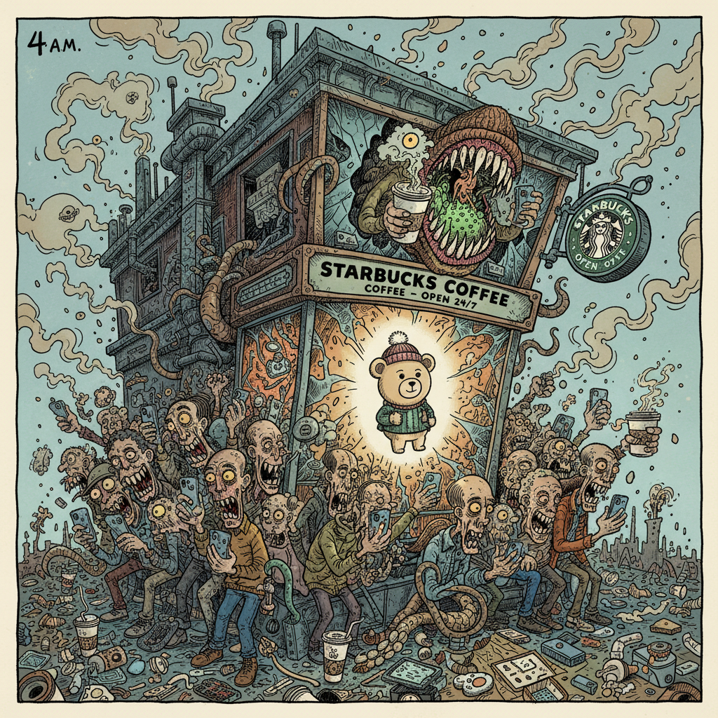 BATTLE OF THE BEARISTA: THE FROTHING MAW OF HOLIDAY HYSTERIA