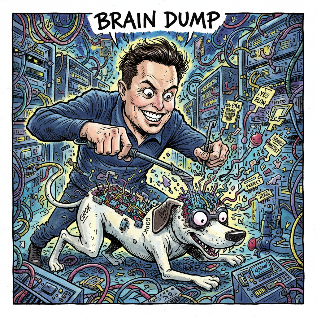 Gonzo-style illustration