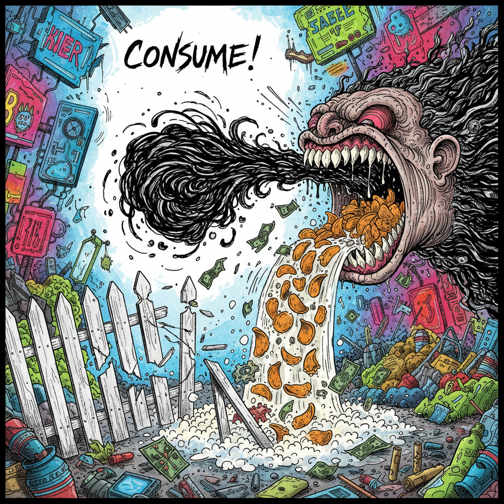 Gonzo-style illustration