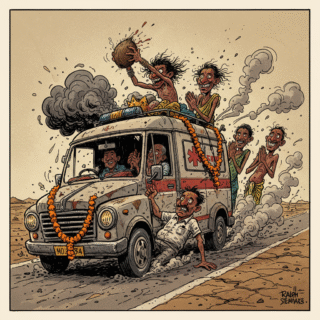 FAREWELL AMBULANCES: THE ROAD TO HELL WITH FLOWERS AND A NUT