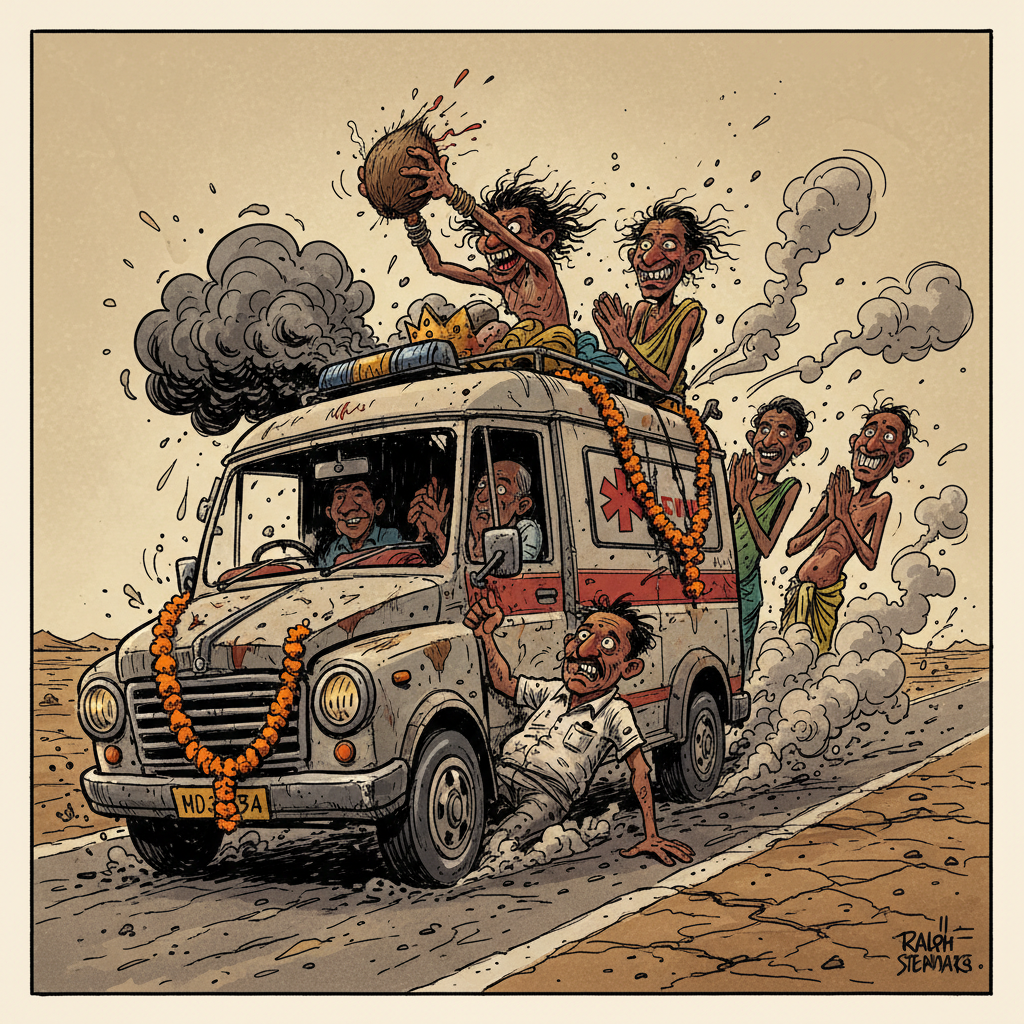 FAREWELL AMBULANCES: THE ROAD TO HELL WITH FLOWERS AND A NUT