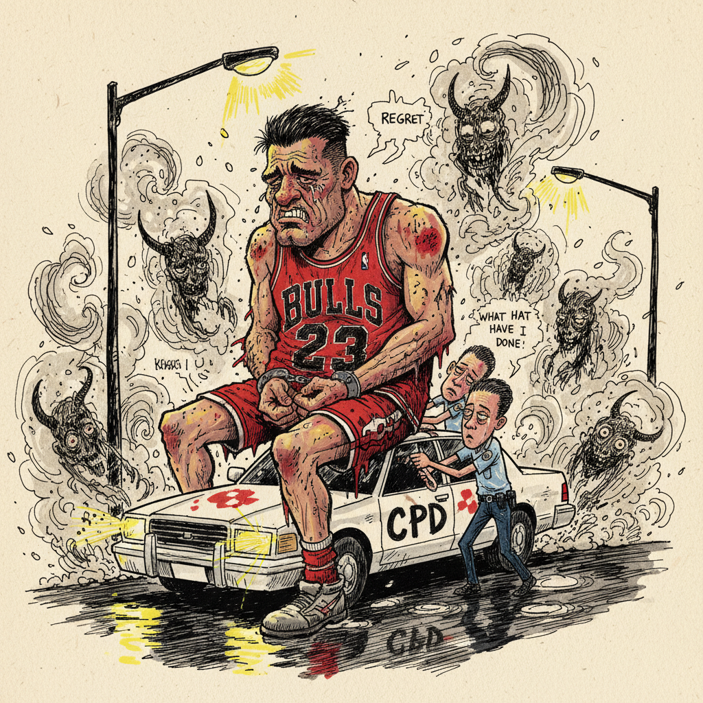 Gonzo-style illustration